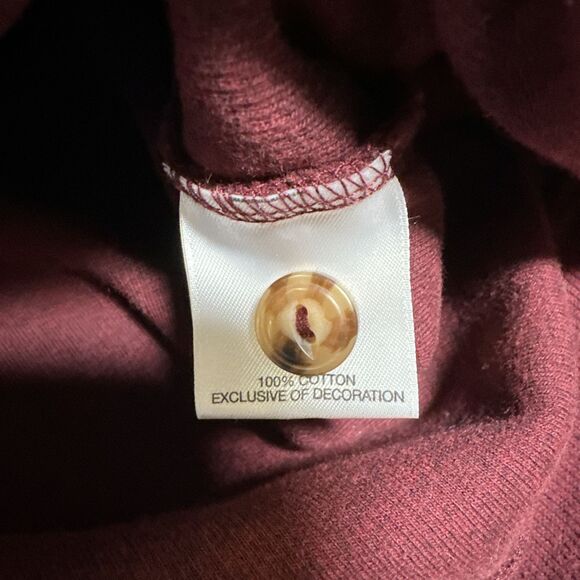 Cremieux Classics Maroon Sweater Shawl Collar Pullover Elbow Patch Brown Size L - Picture 10 of 12